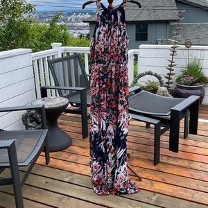 Eliza J multi-color floral maxi dress size 16, never worn.